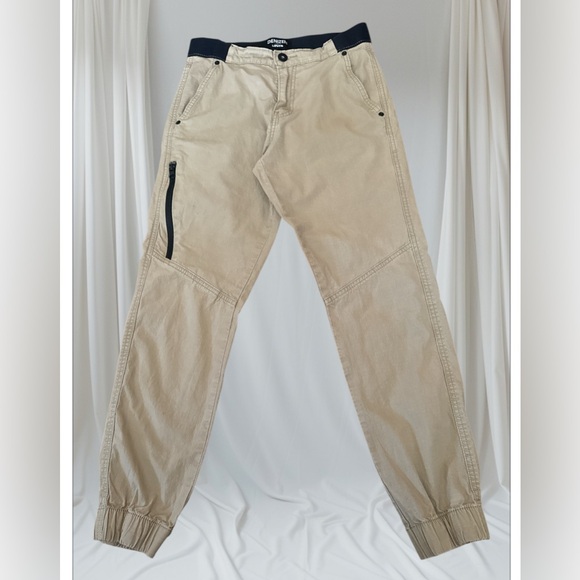 Levi's Denizen Women's Sweatpants Grey Elastic Waist Zip Pockets Size W28 Khaki. - Picture 7 of 13